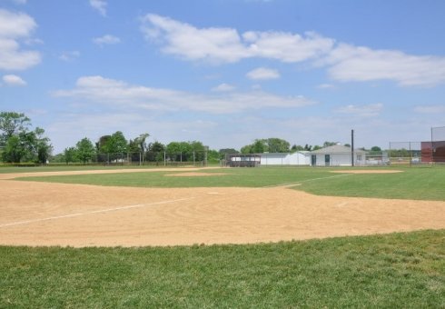 closeup of dirt and grass on baseball field